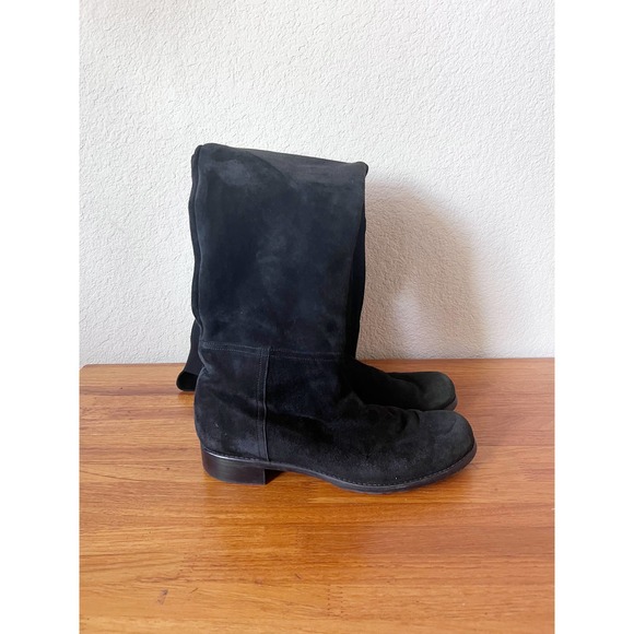 Stuart Weitzman Hilo Over the Knee Boot Black Suede Leather - Picture 3 of 5